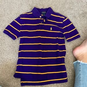 Purple and Gold Boys Polo